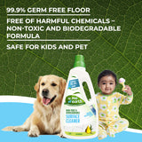 Eucalyptus Disinfectant Floor Cleaner, Non-Toxic and Biodegradable, Complete Germs Removal, 975ml