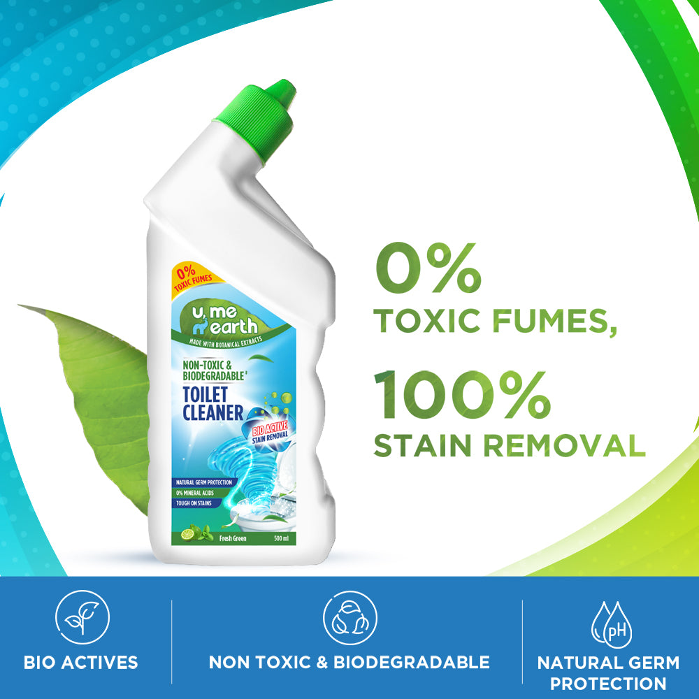 Toilet Bowl Cleaner ,Stain Removal, Biodegradable, no Chemical , 500ml